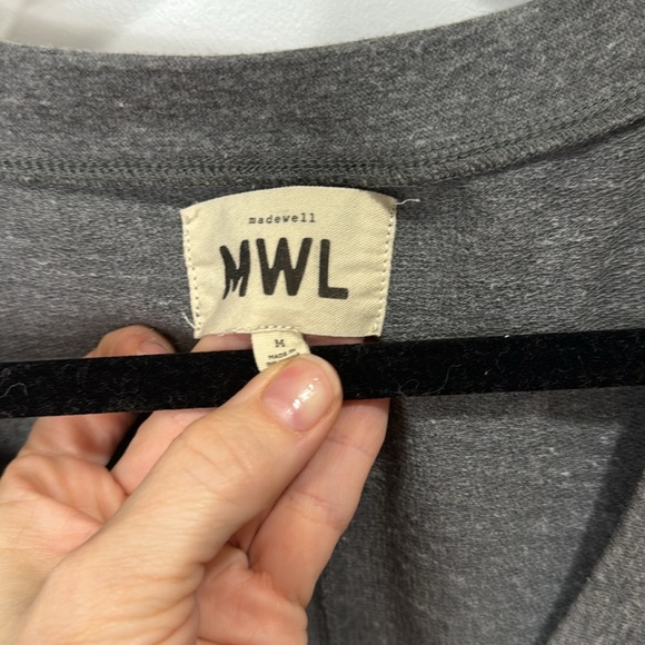 MADEWELL SPRING ROLL ROMPER HEATHER GREY MEDIUM - Picture 7 of 9